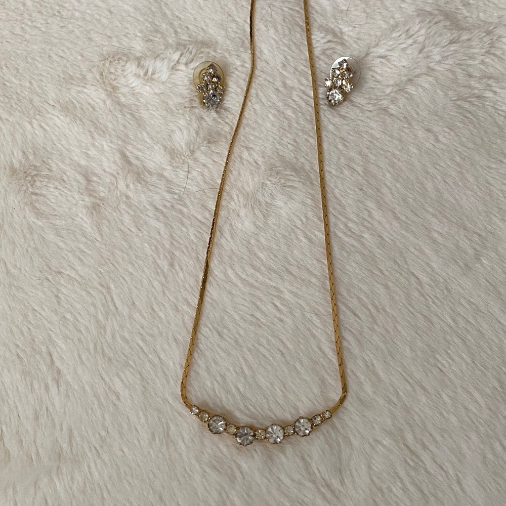 Sparkly costume jewelry.